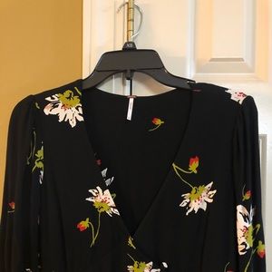 NEW Free People Black Print Short Dress